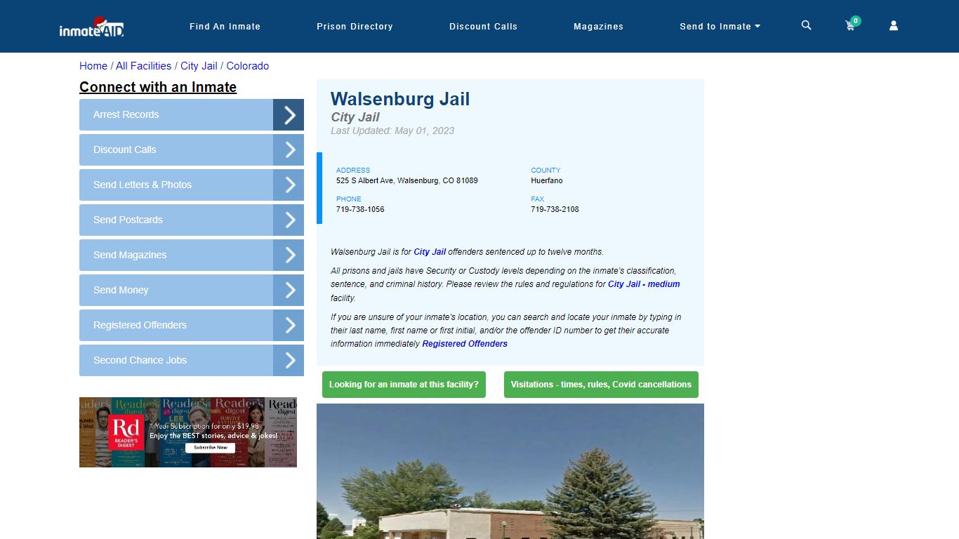 Walsenburg Jail | Inmate Locator