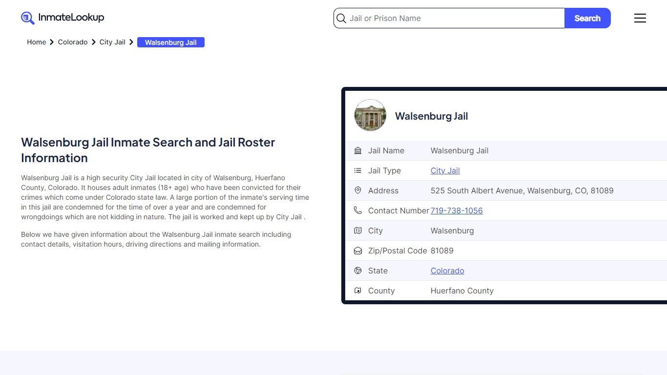 Walsenburg Jail (CO) Inmate Search Colorado - Inmate Lookup